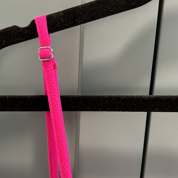 Fuchsia midi dress with tie waist - Picture 4 of 5